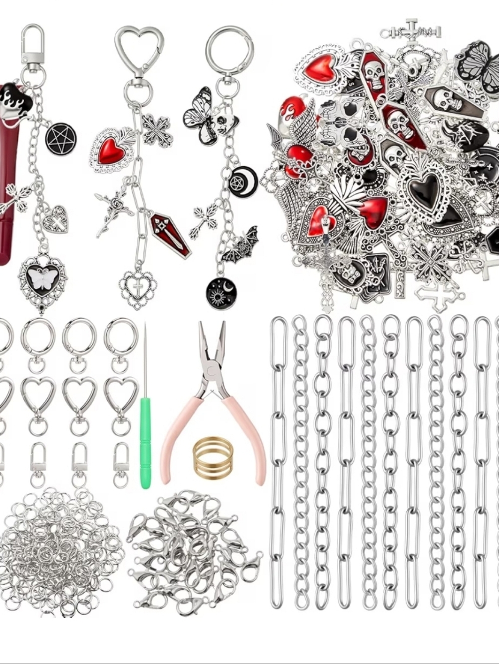 Gothic Charm  Kit with Red & Black Accents